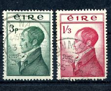 Ireland 1953 Scott # 149-150 150th Anniversary of the Death of Robert Emmet Complete Set : Fine Used - FREE POSTAGE