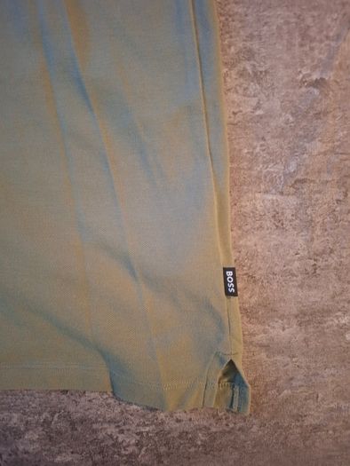 BOSS Hugo Boss Men's Polo Shirt Sage Khaki Green Tonal Logo Size XL