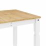 Dining Table Corona White 160x80x75 cm Solid Wood Pine Image 6