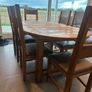 solid oak table and 6 chairs Image 6
