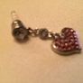 Brand new pink diamond heart phone charm Image 6