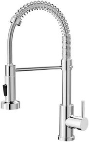 Kitchen Tap 360 with 2 Spray Mode Spring Kitchen Sink Mixer Taps with Pull Out Spray, Commercial Faucet Single Handle Lever, High Arc Swivel Cold and hot Fittings UK Standard