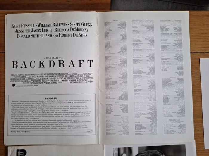 BACKDRAFT movie press Kit