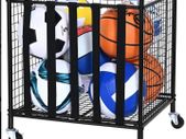 Rolling Sports Ball Storage Cart  50.7 x 50 x 54.5 cm