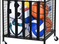 main image for ad Rolling Sports Ball Storage Cart  50.7 x 50 x 54.5 cm