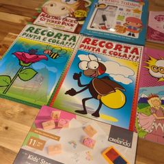 Kid's activity books and stamp set
