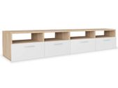 TV Cabinets 2 pcs Chipboard 95x35x36 cm Oak and White