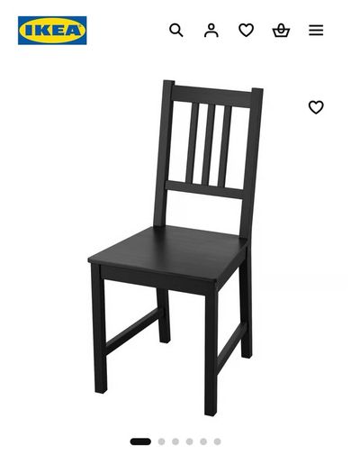 ikea black chair like new