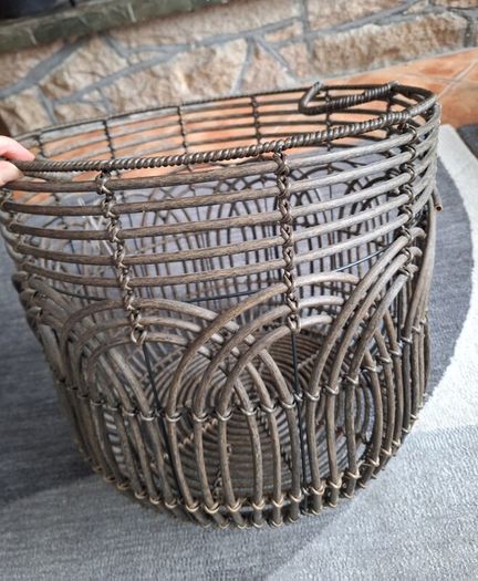 Paul Costelloe Rattan Round Basket