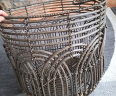 Paul Costelloe Rattan Round Basket