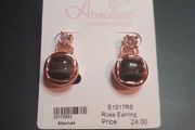 NEW Gold color earrings with black stones by Absolute Jewellery Design