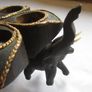 Hand carved wooden elephant candle holder Image 3