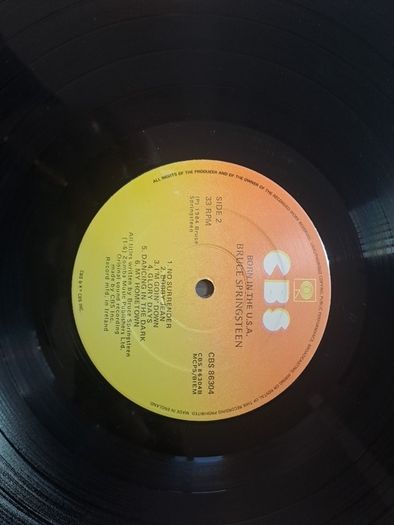 Irish pressing Bruce Springstein.Born in the USA