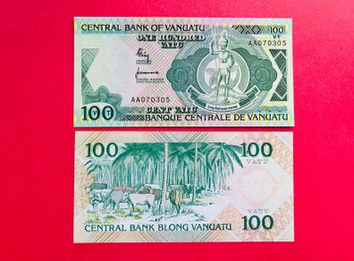 Vanuatu  100  Vatu. 1982  Pick  1a ( Uncirculated )