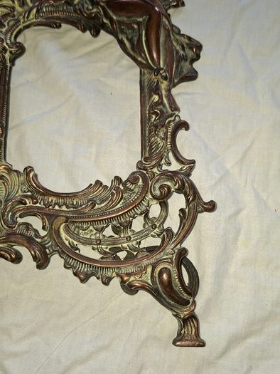 Beautiful Pair of Antique Art Nouveau Beatrice Bronzed Photo Frames Cherub Postage Available or Collection