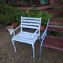 2 X Vintage Iron Garden Armchairs Image 4