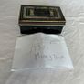 Vintage Tin Cash Box Money Safe - Black with White Stripes - 1930s Image 4