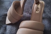 Shoes/Ladies Beige Peeptoe .. Size: 4 UK