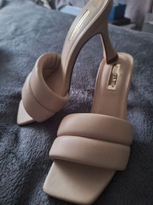 Shoes/Ladies Beige Peeptoe .. Size: 4 UK