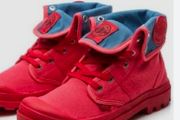 Red Palladium high-top shoes, size 6