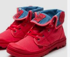 Red Palladium high-top shoes, size 6
