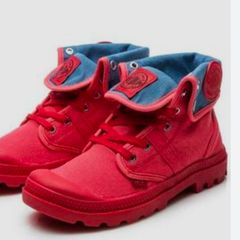 Red Palladium high-top shoes, size 6