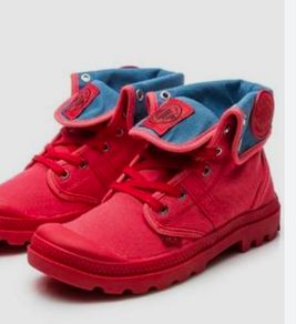 Red Palladium high-top shoes, size 6