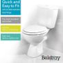Brand new wood toilet seat, stainless steel release hinge Image 4