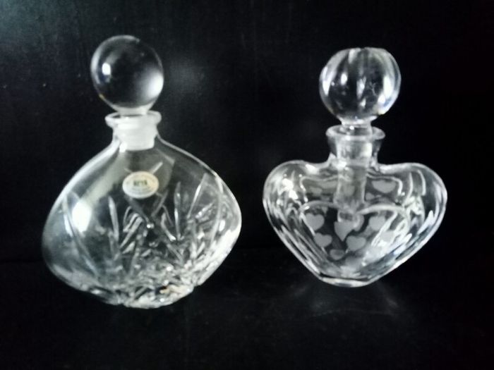 Rare Crystal Pefume Bottles by Waterford and by Tyrone