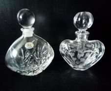 Rare Crystal Pefume Bottles by Waterford and by Tyrone