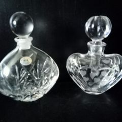 Rare Crystal Pefume Bottles by Waterford and by Tyrone