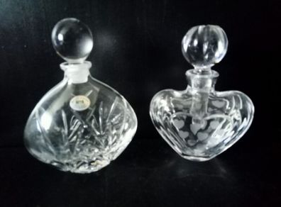 Rare Crystal Pefume Bottles by Waterford and by Tyrone