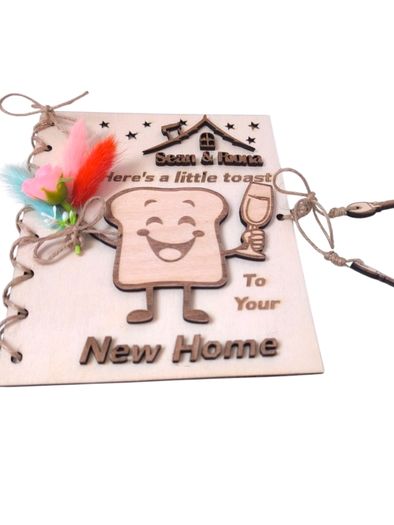 Personalised New Home Card -Wooden Occasional Card