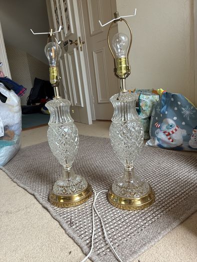 set crystal lamp