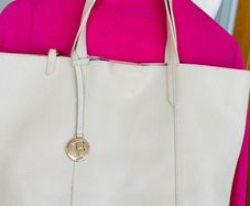 Furla white leather handbag
