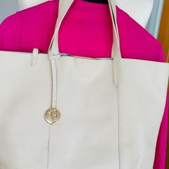 Furla white leather handbag
