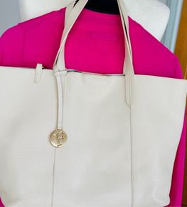 Furla white leather handbag