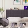 5ft King Bed Frame With USB Charging Station,Dark Grey Floating Bed Frame with Storage Headboard and LED Light,Upholstered Platform Bed Frame Double Size,Noise-Free Strong Slats Image 7