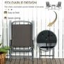 Three-Piece Garden Seat Set, with Glass-Top Table - Dark Grey Image 7