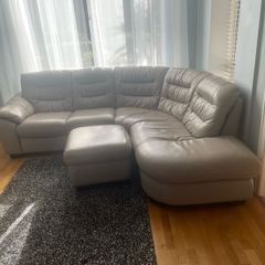 leather L couch
