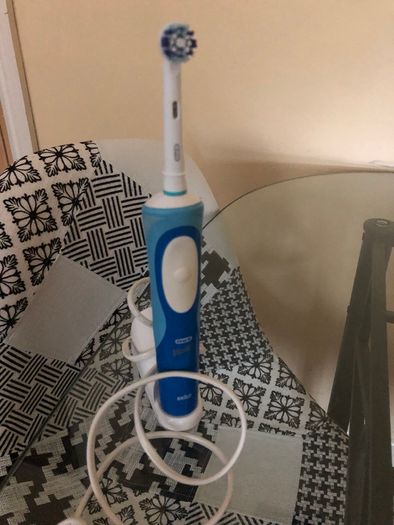 Brown Electric Toothbrush Blue