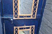 2 x Vintage Rattan/Bamboo Mirrors