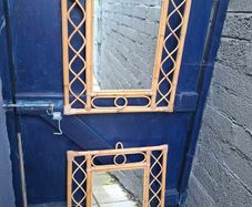2 x Vintage Rattan/Bamboo Mirrors