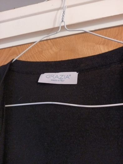 Grazia Black Longt Sleevless Cardigan & Matching Skirt. .  Size 18.