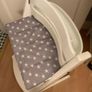 Stokke Tripp trapp high chair in white wood  with accessories in great condition Image 7