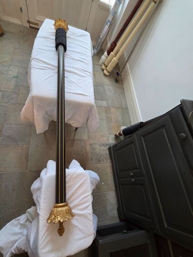 Large reeded curtain poles