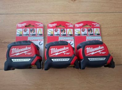 Milwaukee Compact Magnetic 8m/26ft Tape Measure