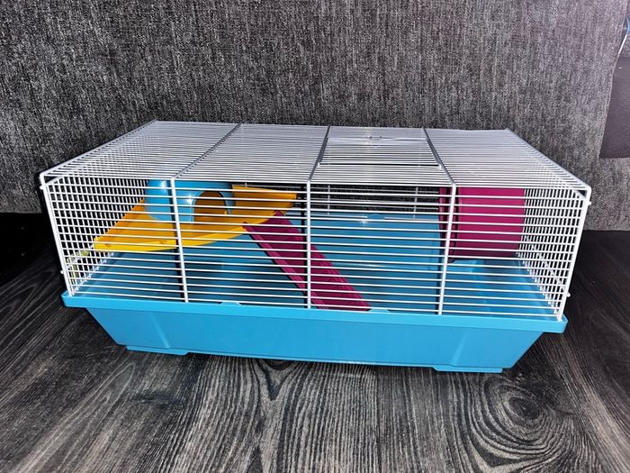 hamster cage and accessories