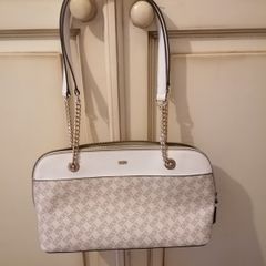 DKNY White and gold shoulder bag new