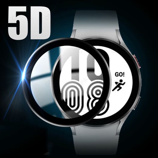 5D Fibre Glass Protective Film For Samsung Galaxy Watch 4  44mm  Soft Screen Protector Cover for Samsung Watch4 44mm size